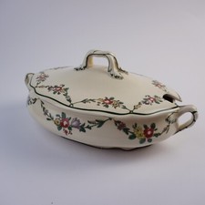 Royal Doulton Regout Deckelterrine made in England Floral bemalt