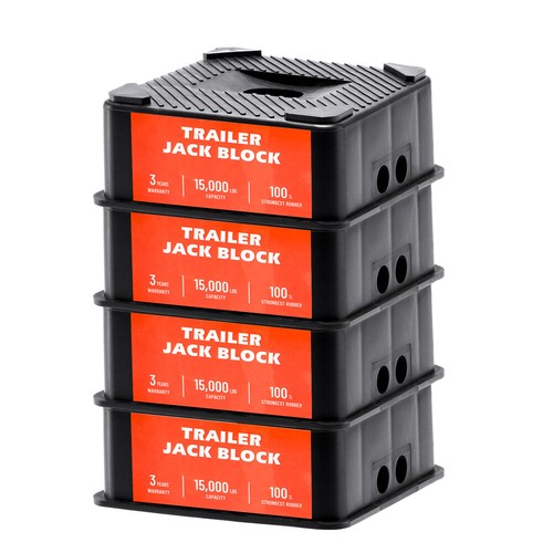 15000LBS Black Trailer Jack Block Stabilizer Blocks Levelers RV Camper Pack 4 - Picture 16 of 17