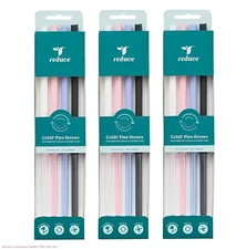 3 PACK!!! Reduce 4pk Silicone/Tritan Combo Replacement Flexi Straws XL