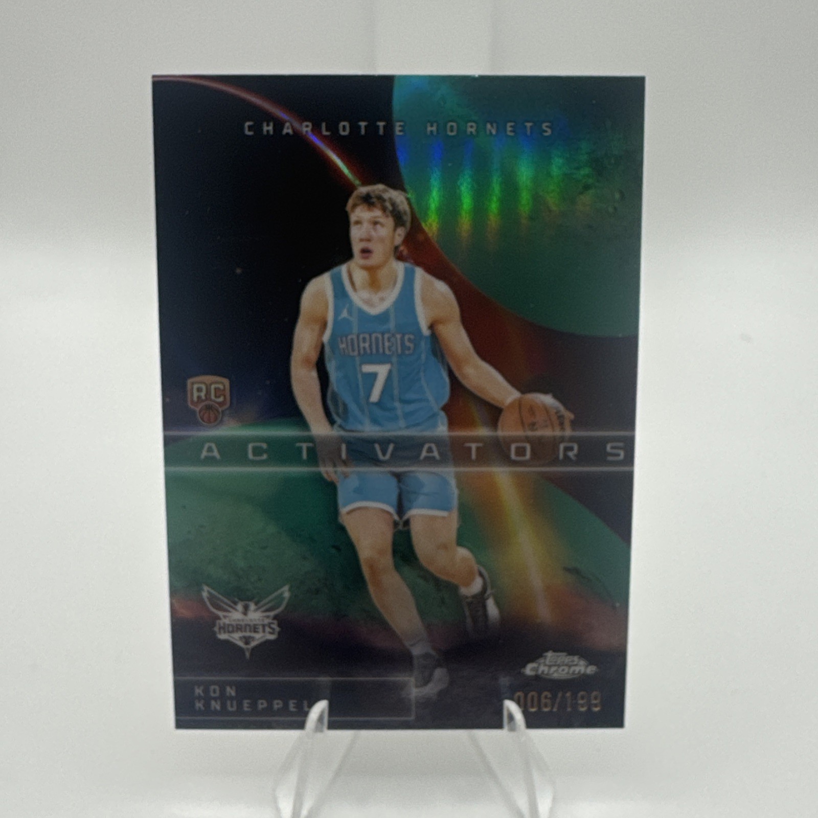 2025-26 Topps Chrome Basketball Activators Kon Knueppel Aqua /199