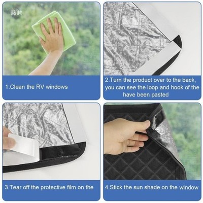 Easy to Use Travel Trailer Window Cover Offering Sun & Privacy Protection ABS