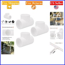 3-Pack 2-Inch PVC Tee  Elbow Fittings for DIY Garden  Storage Projects