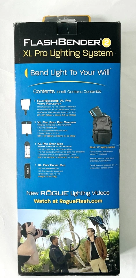 Rogue Flashbender 2 XL PRO Lighting System Kit - NEW BOXED Box Opened unused. - Image 2 of 4