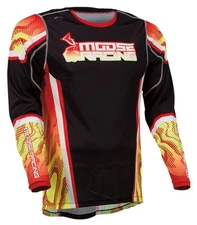 Moose Racing Agroid S23 Mens MX Offroad Jersey Red/Yellow