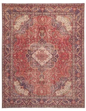 Traditional Vintage Hand-Knotted Oriental Carpet 10'0" x 12'9" Wool Area Rug