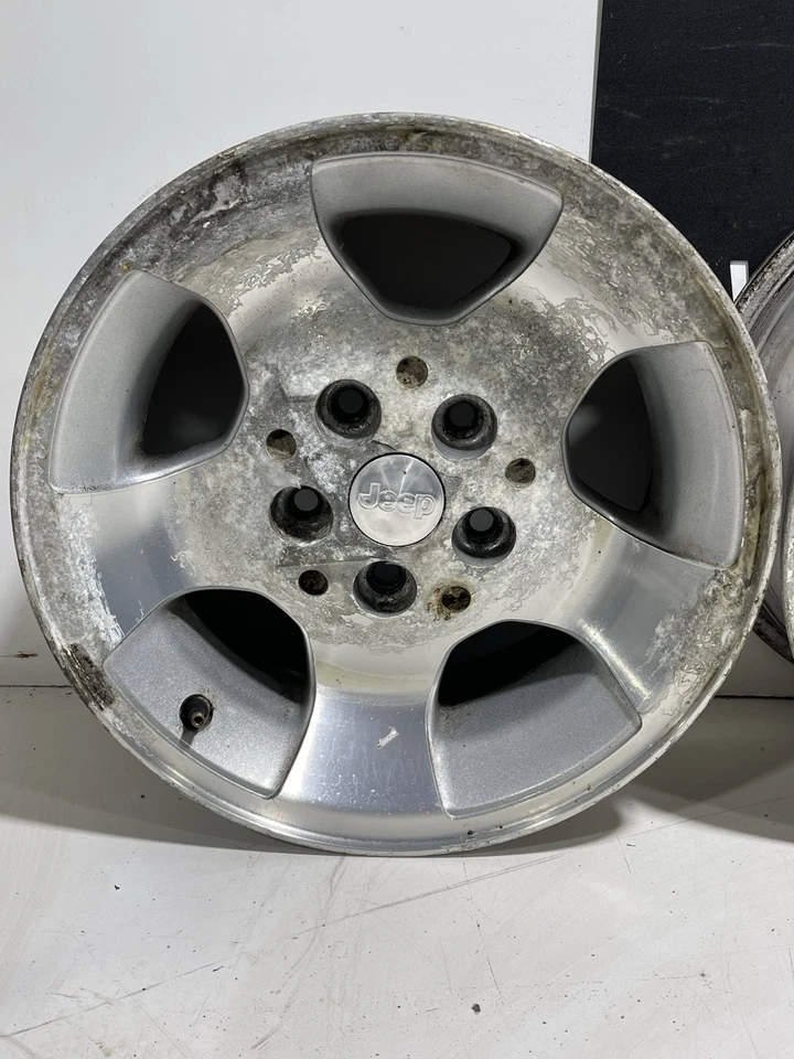 2000-2003 97-06 Jeep TJ Wrangler SET OF 4 CANYON 15x8 Aluminum Wheels 5x4.5 OEM - Image 2 of 4