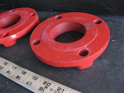NOS PAIR DT 2 1/2" Iron Pipe Flange PO3550 5" od B&G - Picture 4 of 4