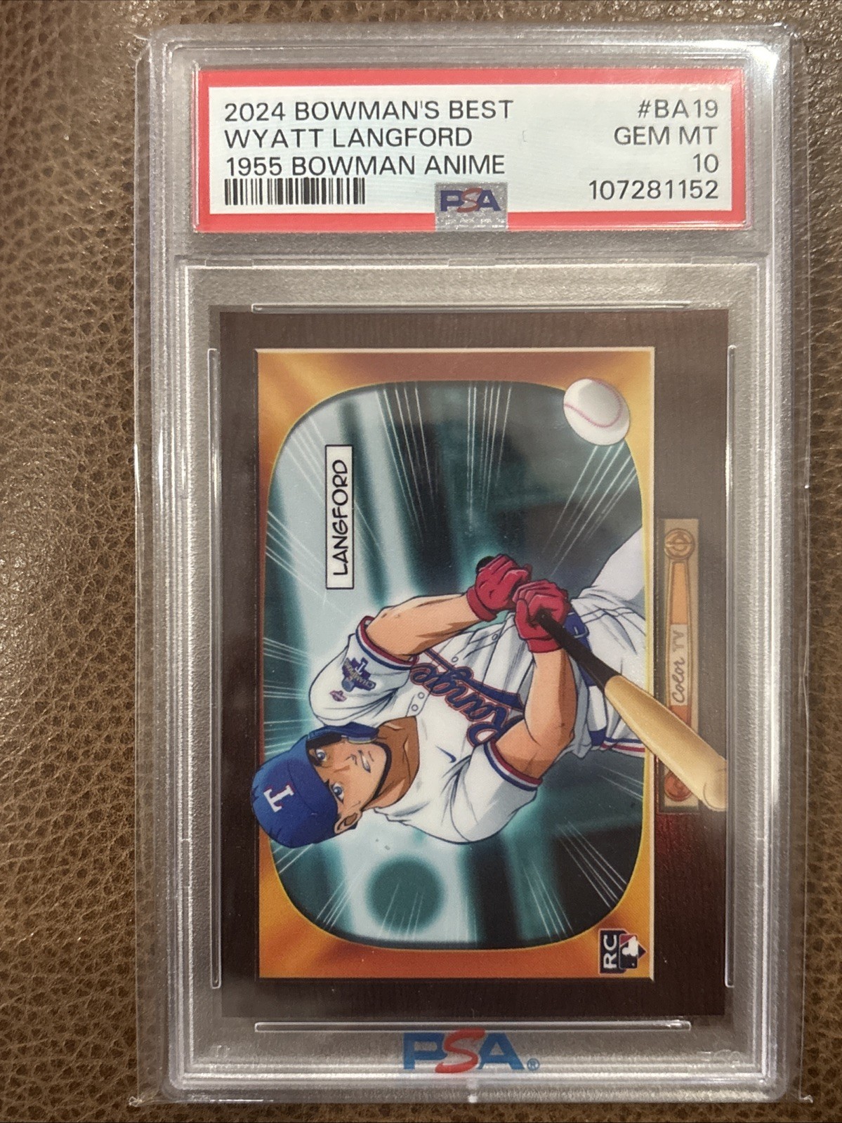 2024 Bowman Best Wyatt Langford Anime PSA 10