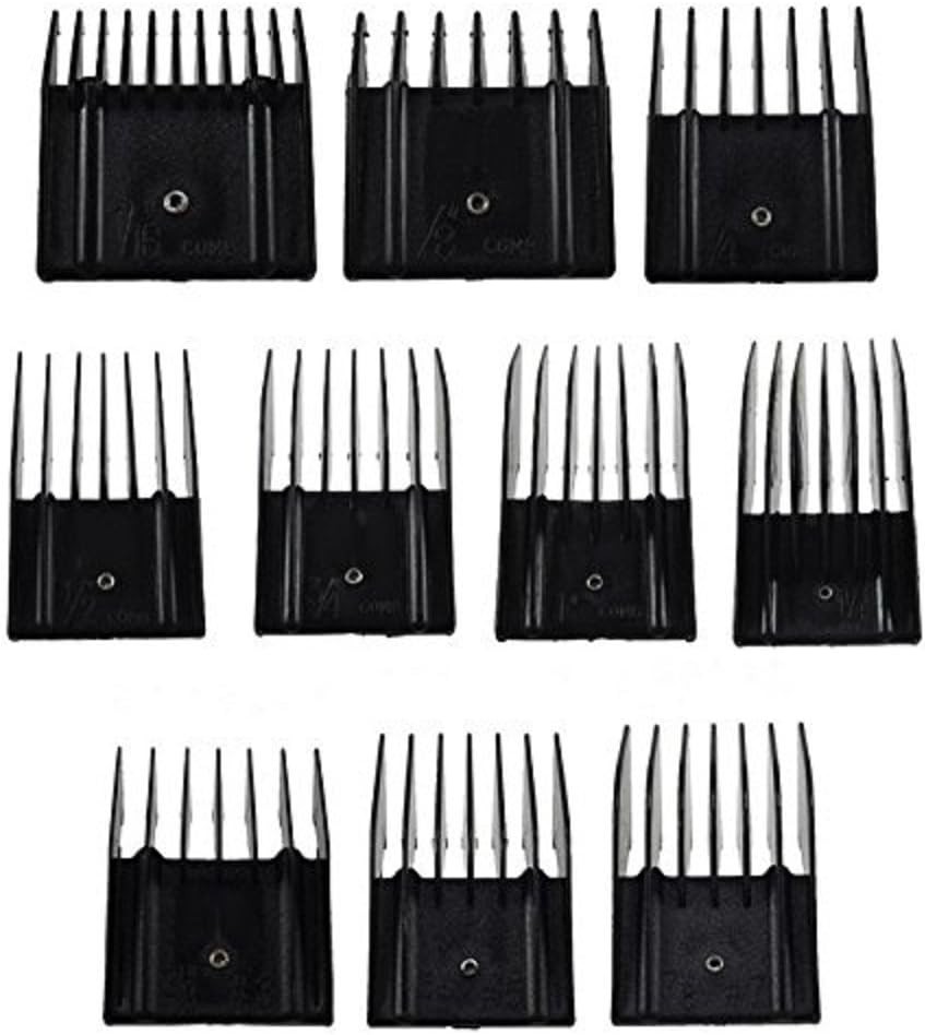 Miaco Universal Clipper Guide Comb Guard Set, 10 Pieces, 10 Count (Pack of 1) 
