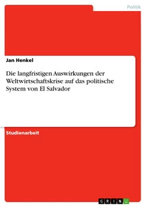 Die Langfristigen Auswirkungen Der Weltwirtschaftskrise Auf Das Politische Syste-image