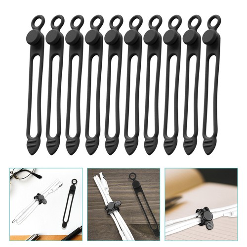 10 Pcs Leitungsprozessor Gesetzt Kabelkabelorganisator Kabelbinder Aus Silikon - Bild 6 von 12