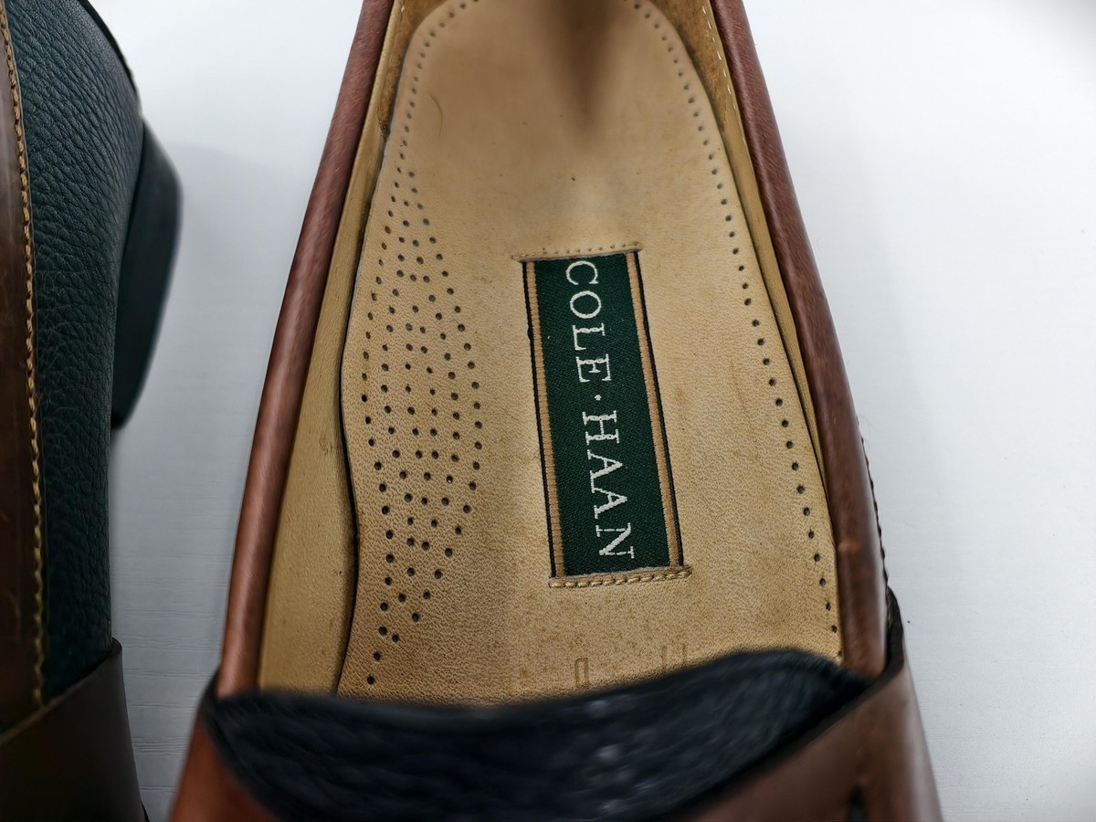 Cole Haan Dress Shoes Mens Size 11 Brown Leather Tassel Loafer Slip On Oxford Cole Haan Tassel Loafer Mens Size 11 Black Brown Leather  main image 4