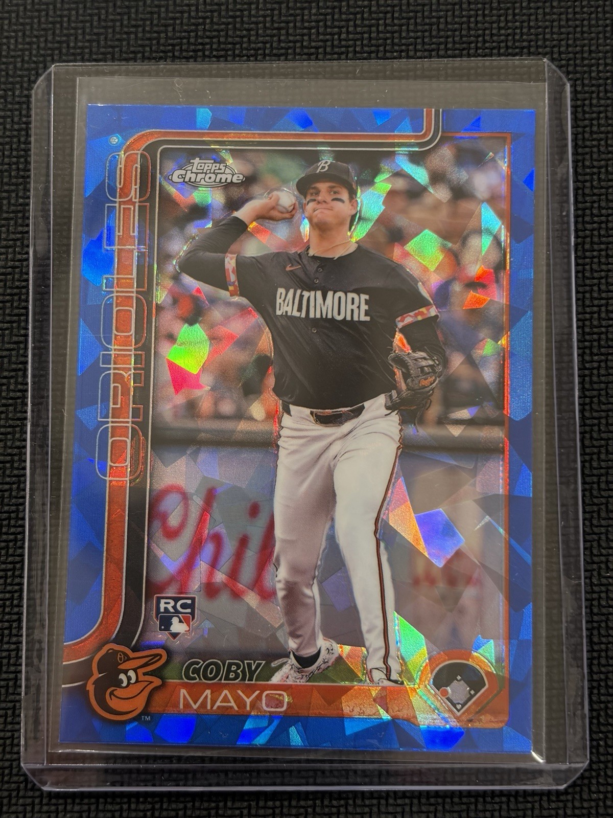 2025 Topps Chrome Sapphire - Coby Mayo #120 Rookie Card  (RC) Baltimore Orioles