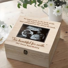 Personalised Baby Loss Wooden Keepsake Box Miscarriage Angel Baby Memory Gift