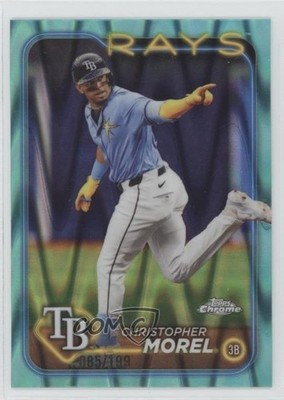 2024 Topps Chrome Update Aqua RayWave Refractor 85/199 Christopher Morel 1m0n