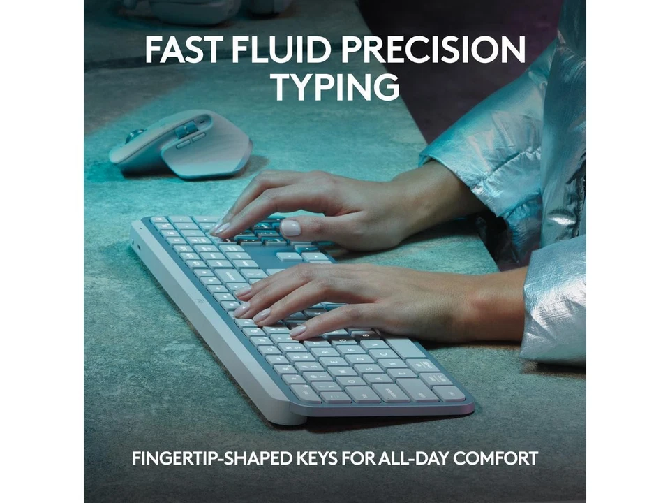 Logitech MX Keys S Wireless Keyboard, Low Profile, Fluid Precise Quiet Typing, - Image 2 of 4