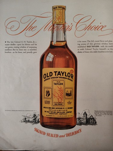 1945 LIFE Ad Advertisements AMERICAN AIRLINES DC-6 OLD TAYLOR Whiskey - Picture 2 of 2