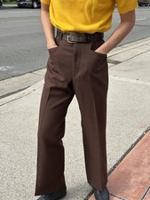 60s 70s Levi  s Slacks Bell Bottom 28x29 Polyester Dress Pants Hippie Men  s NOS