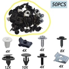 USA Car Engine Under Cover Push Type Retainer Clips Body Clips Fasteners 50 Pcs