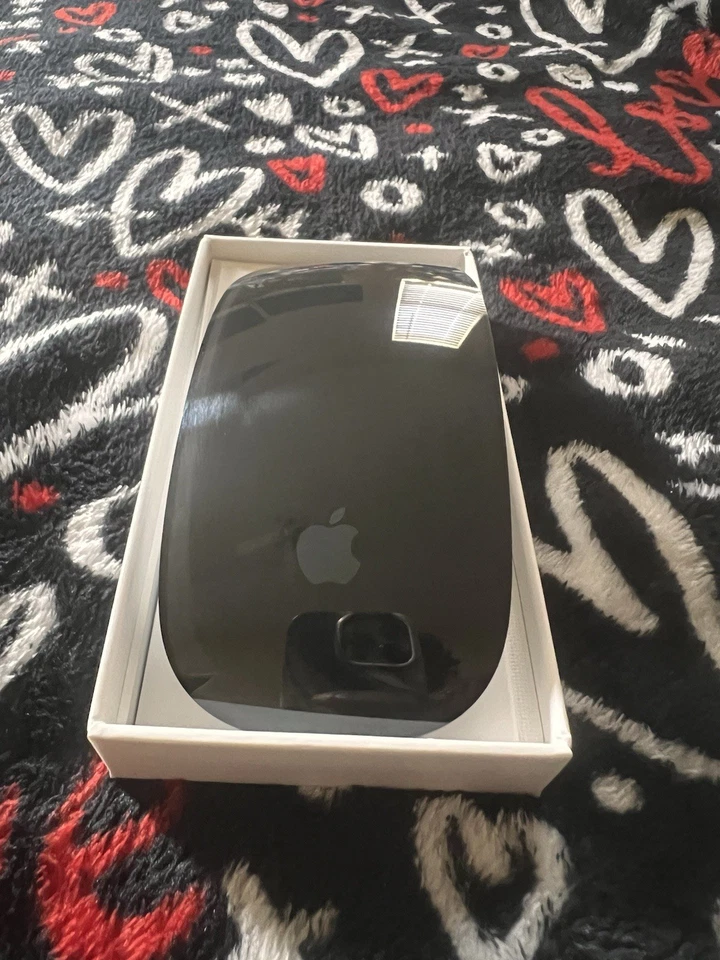 Apple Magic Mouse A1657 Black Silver Rechargeable Multi-Touch surface Optical  - Image 2 of 3