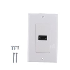 1-Port Wall Face Plate Panel Cover Coupler Outlet Extender 3D 1080P White N6Y3