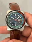 Vintage Seiko 5 Sports  6119-6053 Day/Date 21 Jewels Blue Dial Men's Wrist Watch