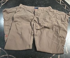 Vintage 90s Blue Dot Brown Cargo Pants, Size 6