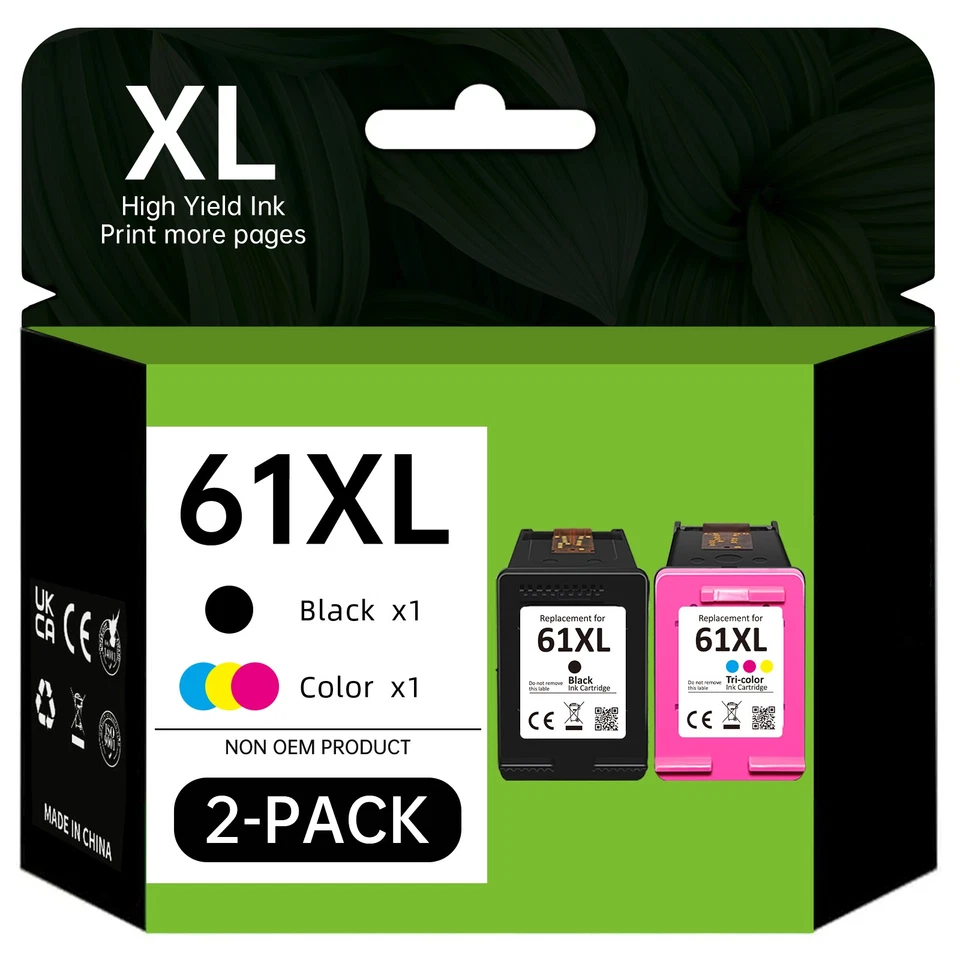 Juego de tintas competitivas High Yield 61XL para HP 61 ENVY 4500 4501 4502 4503 4504 4505 Foto 2 de 4