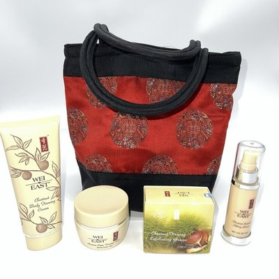Wei East Chestnut Body Firming/Extra Firming Creams/Lifting Serum/Exfoliant-4 PC