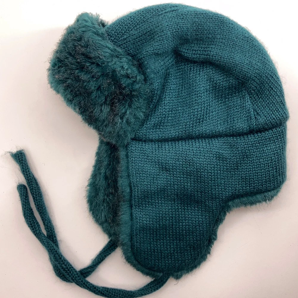 Chaos Green Knit With Green Fuzzy Interior Winter Trapper Cap 2015 Season