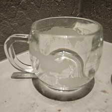 Nestlé World Globe Glass Vintage Coffee Cups Set of 2