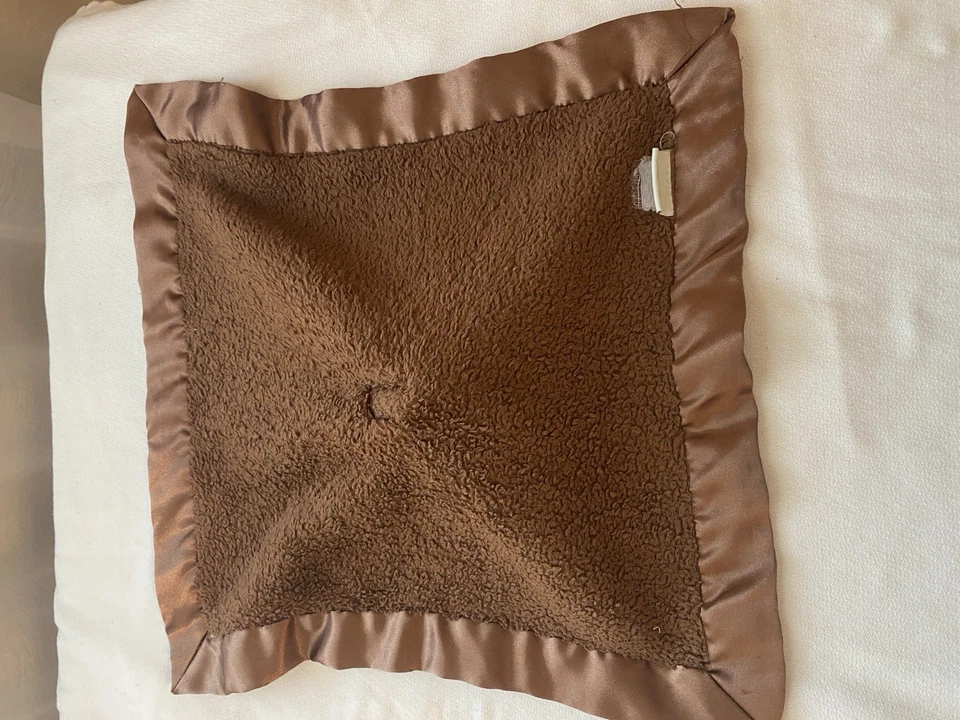 Головастики медведь коричневый Baby милый безопасности одеяло атласная отделка читать один глаз отсутствует - Изображение 4 из 4