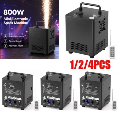 4Packs 800W Cold Spark Machine Stage Effect Firework Machine DMX Party Wedding
