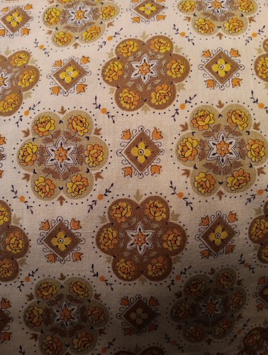 Vintage Feed Sack Flour Sack Cotton Fabric Yellow Roses Tulips Full Not Opened - Picture 1 of 13