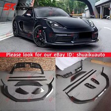 Fits Porsche 718 982 Boxster Cayman Carbon Front Rear Lip Side Skirts Body Kits