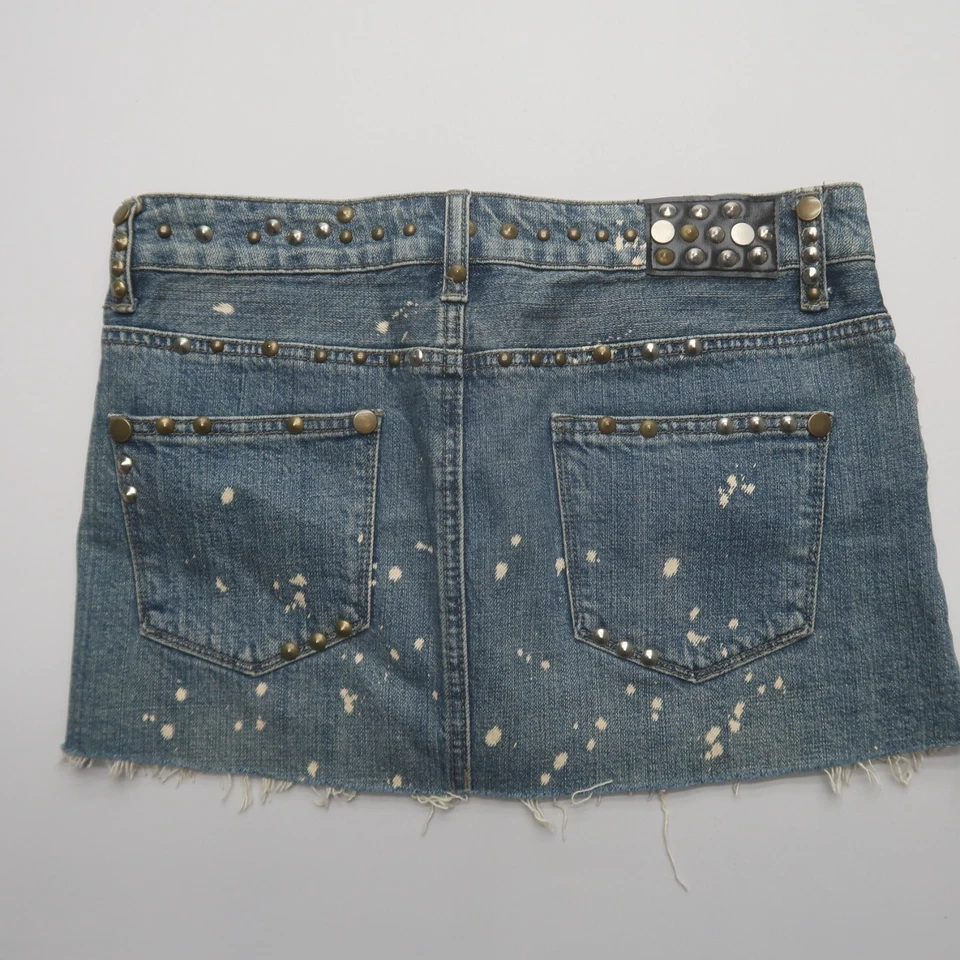 Minifalda micro vintage Y2K Forever 21 mediana tachonada concierto festival occidental Foto 2 de 4