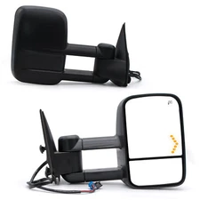 Pair Tow Mirrors Power Signal For 2004-2006 Chevy Silverado 1500HD 2500HD Pickup