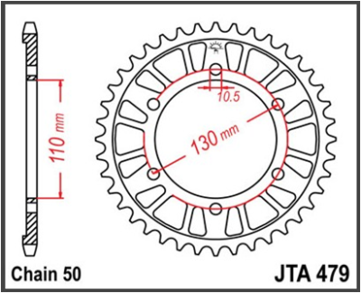 42T 479 Rear Sprocket for Kawasaki GPX500 GPZ500 1988 For Suzuki
