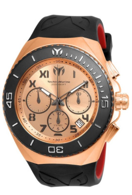 Technomarine Ocean Manta Men's Rose Gold-Tone Chronograph Watch TM-215065 48mm