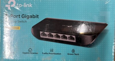 TP-Link TL-SG1005D 5-Port Gigabit Desktop Switch Brand New *Sealed*