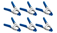 6" Blue Heavy Duty Metal Spring Clamp, w/ PVC Tips & Handles by ContractorsX