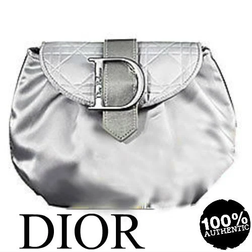100 % AUTHENTIQUE Ltd Edtn DIOR COUTURE ARGENT ADDICT MAQUILLAGE VOYAGE POCHETTE ÉTUI SAC
