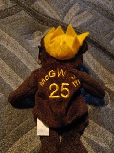 Mark McGwire # 25 Bamm  Beano's Bear Plush 1998 70 Home Runs St Louis Cardinals