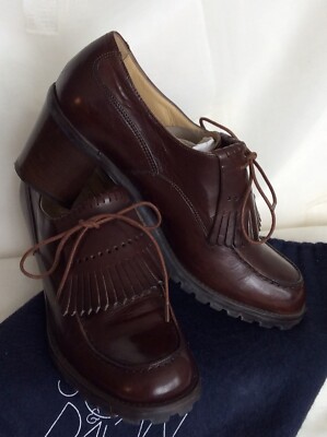 JOAN & DAVID Vintage Brown Leather Walking Shoes L/UP 