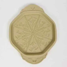 Shortbread Pan Thistle Cookie Mold Stoneware Pottery Baking Pan & Recipe Booklet