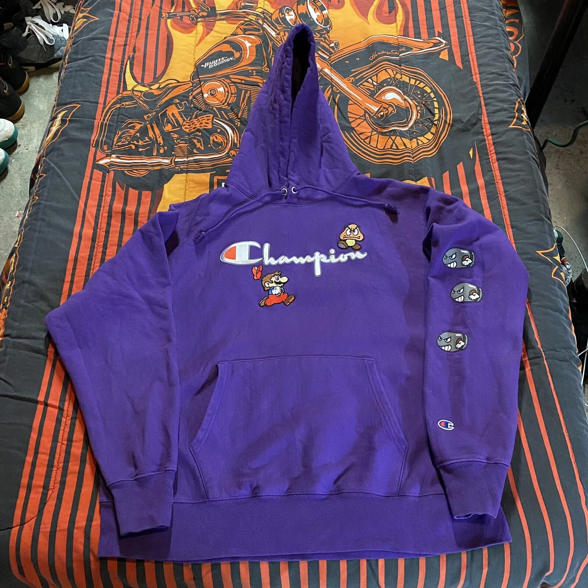 Champion x super mario bros hoodie hot sale