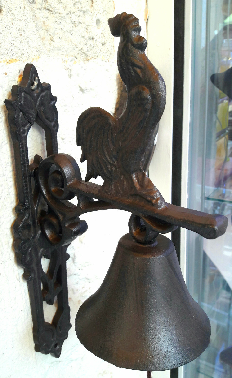 Cloche murale coq en fonte clochette de porte vintage décoration jardin extérieur