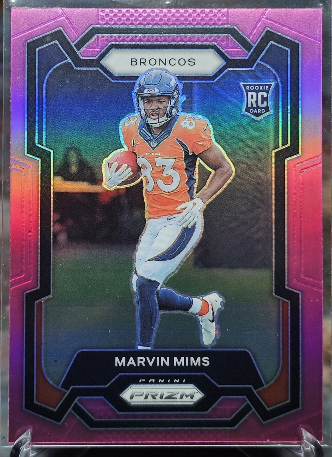 2023 Prizm Marvin Mims Pink Prizm RC #327 Denver Broncos