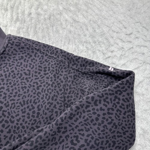 Fabletics Forever Fleece 1/2 Zip Sweatshirt Purple Cheetah Womens Size Small S - Picture 7 of 14