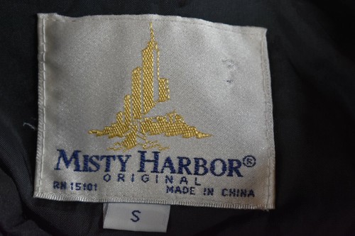 Vintage Misty Harbor Women Black Full Zip Front Flap Pocket Casual Coat Jacket S - Picture 6 of 7